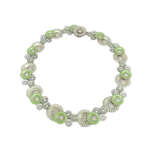 綠色 925純銀 花朵造型 Stine Goya聯名 項鍊【Georg Jensen 喬治·傑生】 20001103