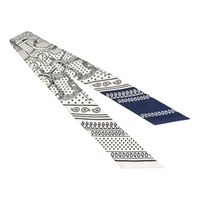 白色 絲綢 Twilly 絲巾【HERMES 愛馬仕】