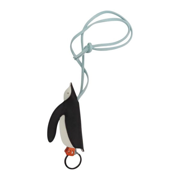 白/黑色 牛皮 Penguin charm 吊飾 【LOEWE 羅威】