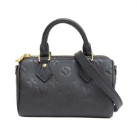 黑色 壓紋牛皮 Nano Speedy 肩背包【LOUIS VUITTON LV 路易威登】 M82450