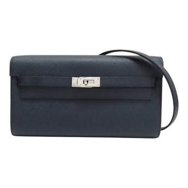 藍色 牛皮 Kelly Togo 肩背包 Y刻 銀釦【HERMES 愛馬仕】