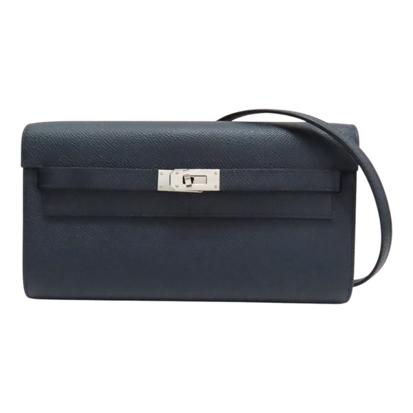 藍色 牛皮 Kelly Togo 肩背包 Y刻 銀釦【HERMES 愛馬仕】