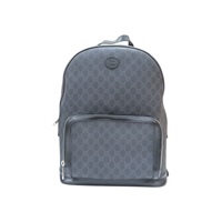 黑色 帆布 牛皮 後背包【GUCCI 古馳】 704017