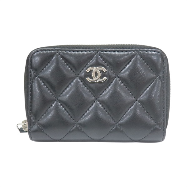 黑色 菱格紋 羊皮 Classic 零錢包 無卡【CHANEL 香奈兒】 AP0216