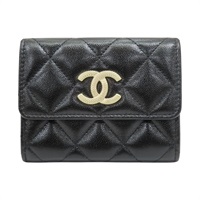 黑色 荔枝紋 牛皮 零錢包【CHANEL 香奈兒】 AP4319