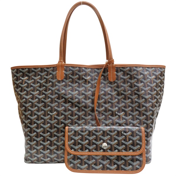 棕色 帆布 Saint Louis PM 托特包 肩背包【GOYARD 高雅德】