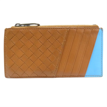 棕色 羊皮編織 零錢卡片包【BOTTEGA VENETA BV 寶緹嘉】