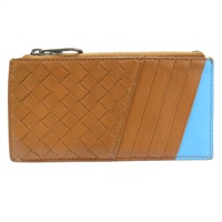 棕色 羊皮編織 零錢卡片包【BOTTEGA VENETA BV 寶緹嘉】