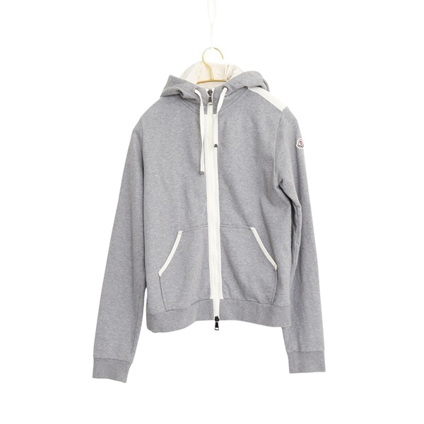 MONCLER 長袖 連帽外套 S 灰色 棉質 C20938498900 8098W