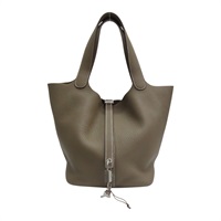 大象灰 TC牛皮 Picotin Lock 22 手提包 Z刻 銀釦【HERMES 愛馬仕】