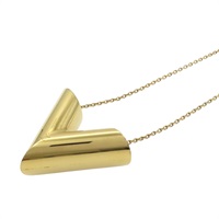 金色 金屬 Essential V 長項鍊【LOUIS VUITTON LV 路易威登】 MP1465