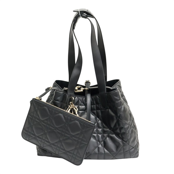 黑色羊皮 Toujours 肩背包【Dior 迪奧】 M2821OSNW_M900