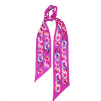 桃粉色 絲綢 鬆緊髮帶 2022年VIP限定【CHANEL 香奈兒】