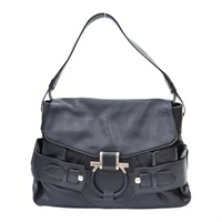 黑色 牛皮 Hobo 肩背包【Salvatore Ferragamo 費拉格慕】