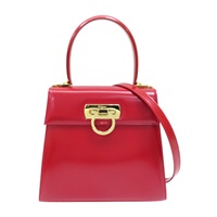 紅色 牛皮 Gancini Top Handle 兩用包【Salvatore Ferragamo 菲拉格慕】