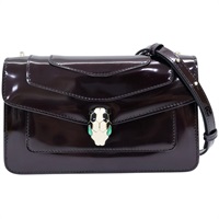 深紫色 漆皮 肩背包【BVLGARI 寶格麗】