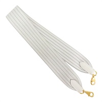白灰色 帆布 Sangle Cordage 背帶 K刻 金釦 不可調整【HERMES 愛馬仕】