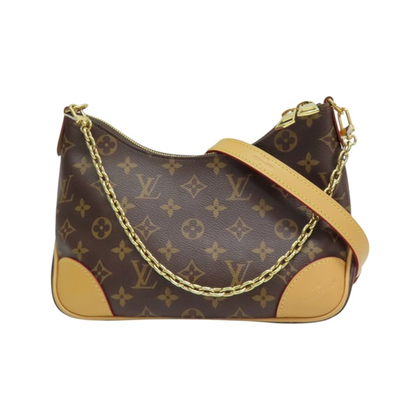 棕色 原花帆布 Boulogne PM 肩背包【LOUIS VUITTON LV 路易威登】 M45832