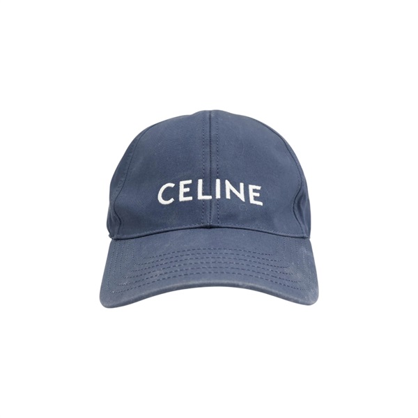 藍色棉布 棒球帽 L號【CELINE 賽琳】 2AUA1969P