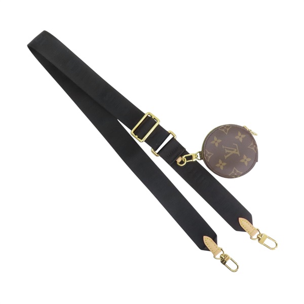 黑色 帆布 可調整 間背帶【LOUIS VUITTON LV 路易威登】 J02487