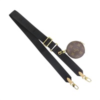 黑色 帆布 可調整 間背帶【LOUIS VUITTON LV 路易威登】 J02487