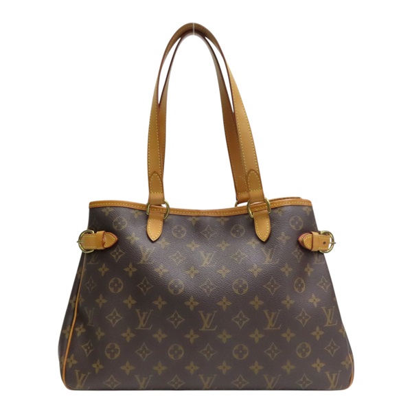 棕色 原花 PVC帆布 Batignolles Horizontal 托特包【LOUIS VUITTON LV 路易威登】 M51154