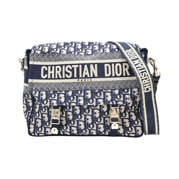 藍色 Oblique 刺繡 帆布 Diorcamp 肩背包 斜背包【Dior 迪奧】 M1240ORIW