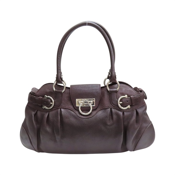 深褐色 牛皮 肩背包【Salvatore Ferragamo 費拉格慕】