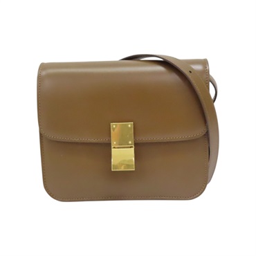 棕色 牛皮 Classic Box 肩背包【CELINE 賽琳】