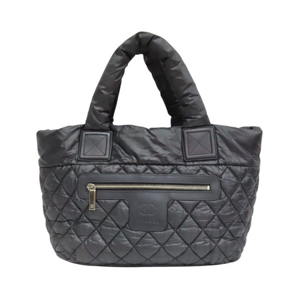 黑色 尼龍 Coco Cocoon 空氣包 (無卡)【CHANEL 香奈兒】 A47107