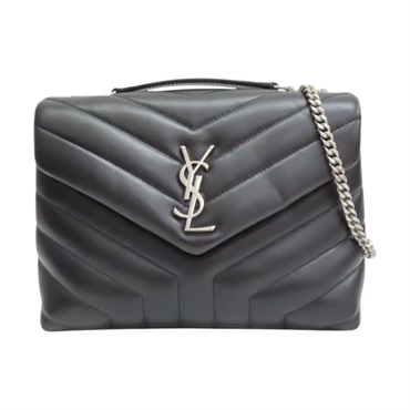 黑色 牛皮 LouLou 肩背包 銀釦【SAINT LAURENT 聖羅蘭】 494699