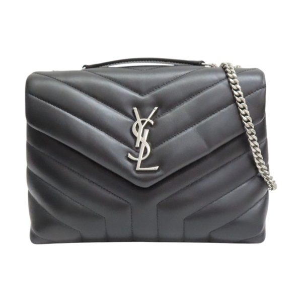 黑色 牛皮 LouLou 肩背包 銀釦【SAINT LAURENT 聖羅蘭】 494699