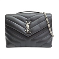 黑色 牛皮 LouLou 肩背包 銀釦【SAINT LAURENT 聖羅蘭】 494699