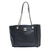 黑色 牛皮 鍊帶 肩背包 金扣【CHANEL 香奈兒】
