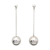 925純銀 HardWear Ball 球垂墜 針式耳環【Tiffany & Co 蒂芬妮】
