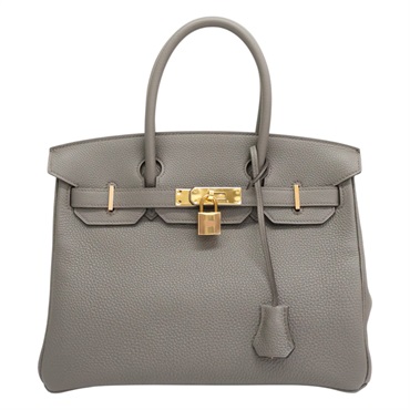 錫器灰 Togo牛皮 Birkin 30 柏金包 手提包 Z刻 金釦【HERMES 愛馬仕】