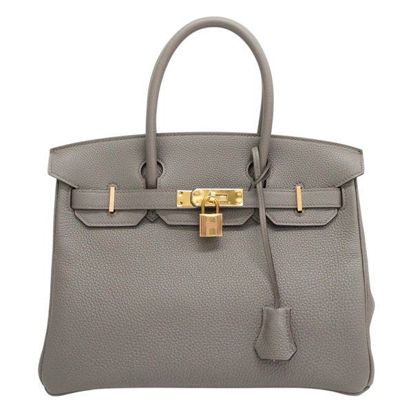 錫器灰 Togo牛皮 Birkin 30 柏金包 手提包 Z刻 金釦【HERMES 愛馬仕】