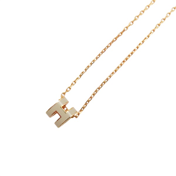 栗子色法瑯 金色金屬 Mini Pop H 項鍊【HERMES 愛馬仕】 H147992FO55