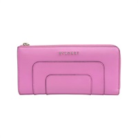 粉色牛皮 Serpenti Forever 拉鏈 長夾【BVLGARI 寶格麗】