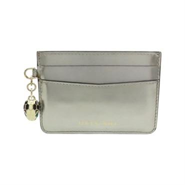 銀色 牛皮 Serpenti Forever Cardholder 卡夾 名片夾【BVLGARI 寶格麗】