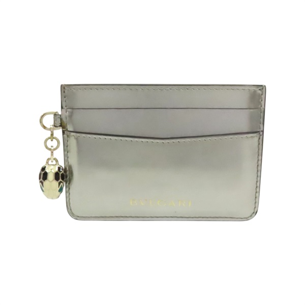 銀色 牛皮 Serpenti Forever Cardholder 卡夾 名片夾【BVLGARI 寶格麗】