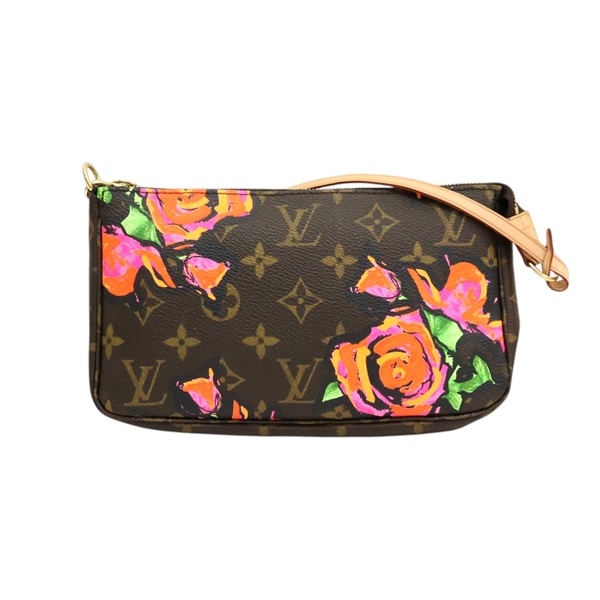 棕色 原花帆布 塗鴉Pochette 手拿包 M48615【LOUIS VUITTON LV 路易威登】 M48615