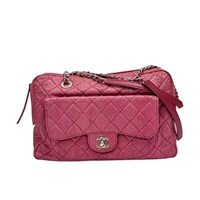 粉色 蛇皮 鏈帶 相機包 肩背包 (無卡)【CHANEL 香奈兒】