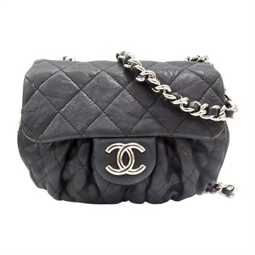 黑色 菱格紋 牛皮 Chain Around Flap 鍊帶 肩背包 無卡【CHANEL 香奈兒】 A49914