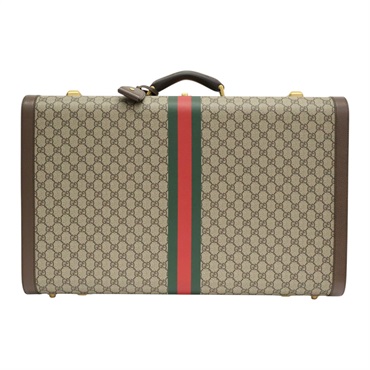 烏木色 GG Supreme帆布 Savoy Large 手提行李箱【GUCCI 古馳】 722178