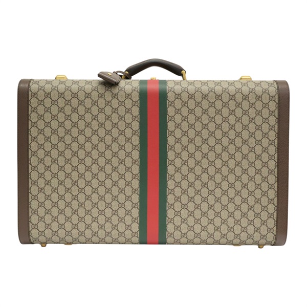 烏木色 GG Supreme帆布 Savoy Large 手提行李箱【GUCCI 古馳】 722178