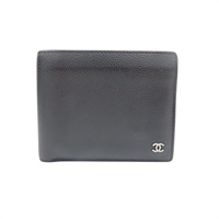 黑色 牛皮 二折長夾 無卡【CHANEL 香奈兒】