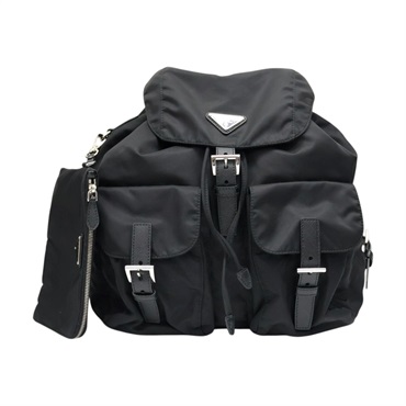黑色 尼龍帆布 後背包【PRADA 普拉達】 1BZ811