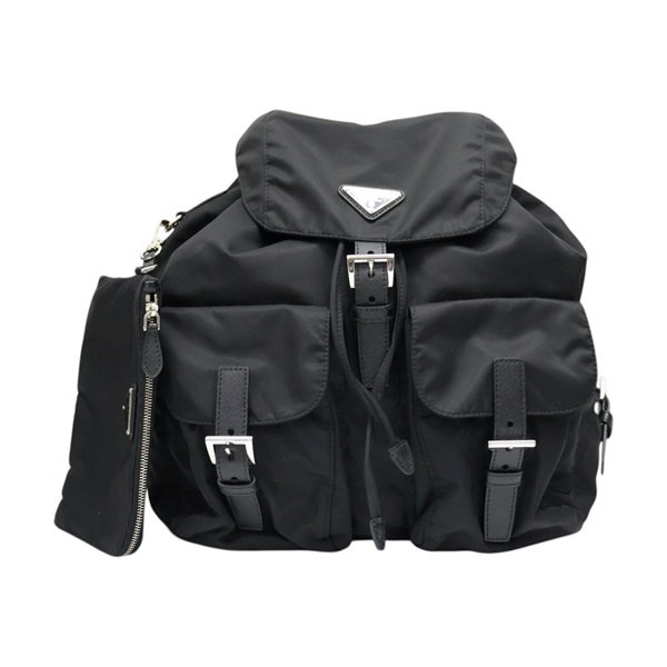 黑色 尼龍帆布 後背包【PRADA 普拉達】 1BZ811