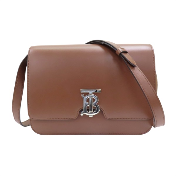 棕色 牛皮 TB 肩背包【BURBERRY 巴寶莉】 8010337